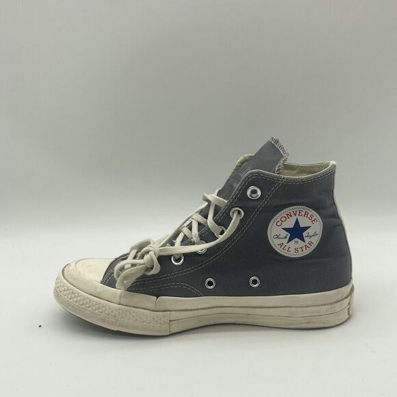 Mens Size 6 Converse Chuck 70 High x Comme des Garcons Play Steel Gray Sneakers - Picture 5 of 10